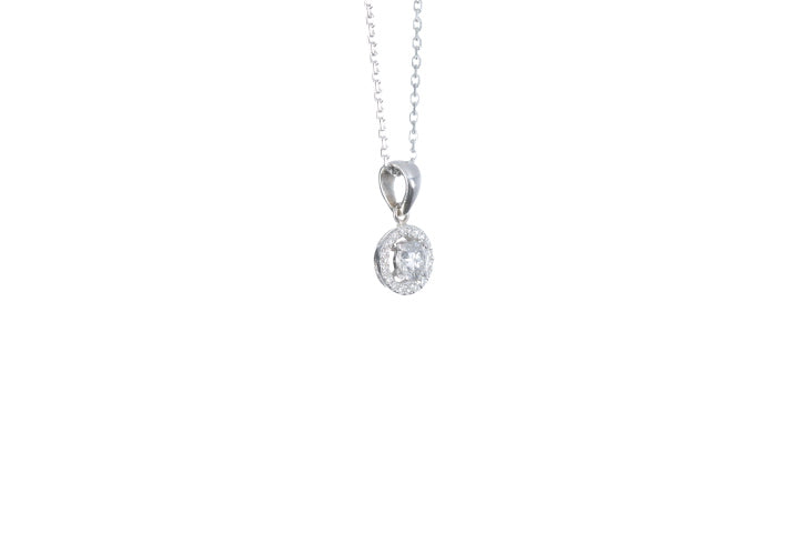 Mini Diamond Halo Pendant