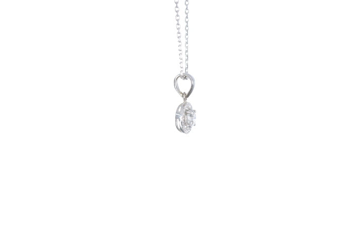 Mini Diamond Halo Pendant