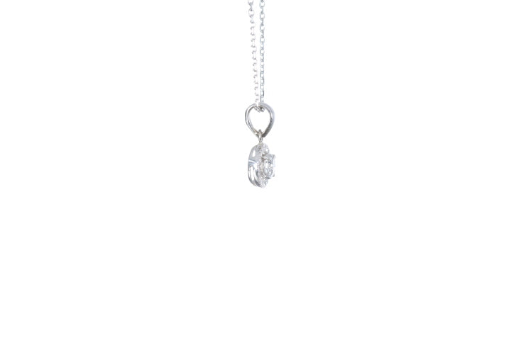 Mini Diamond Halo Pendant