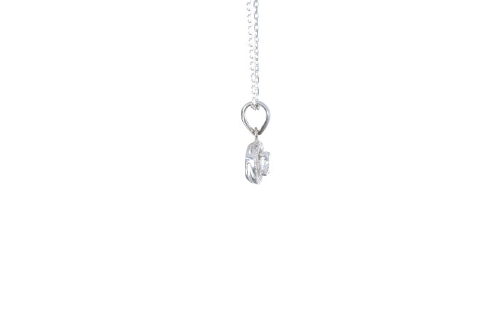 Mini Diamond Halo Pendant