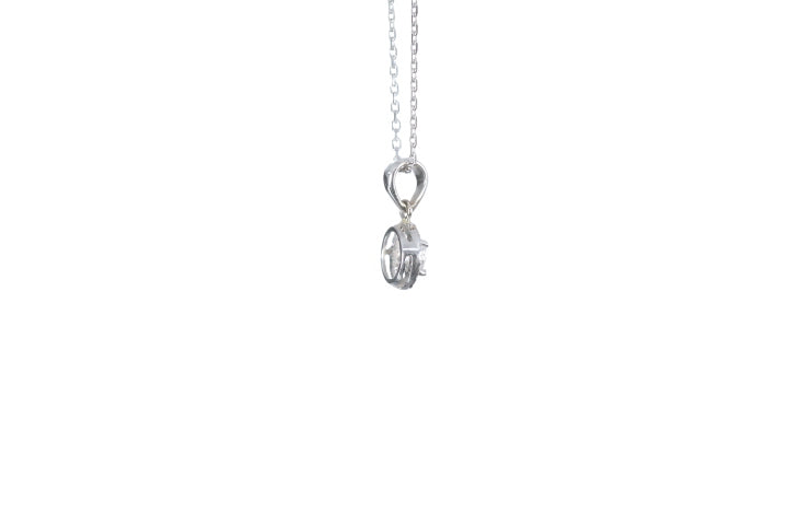 Mini Diamond Halo Pendant