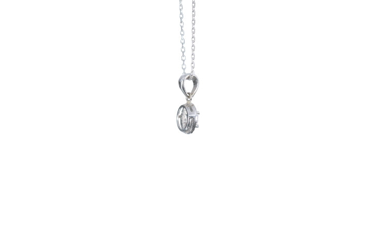 Mini Diamond Halo Pendant