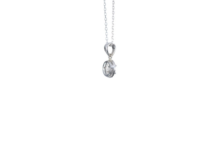 Mini Diamond Halo Pendant
