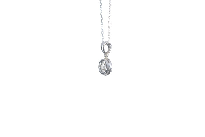 Mini Diamond Halo Pendant