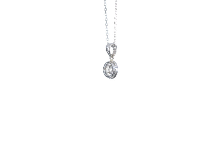 Mini Diamond Halo Pendant
