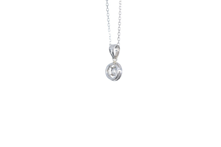 Mini Diamond Halo Pendant
