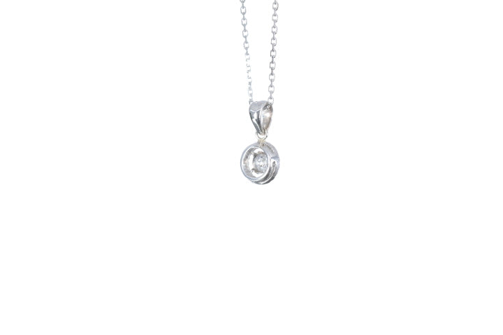 Mini Diamond Halo Pendant