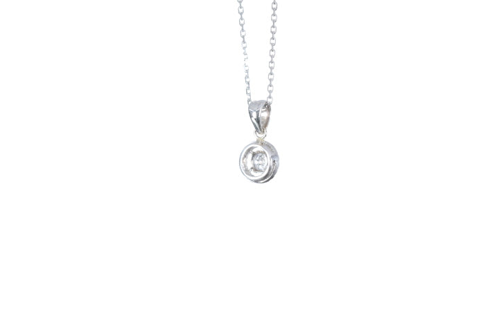 Mini Diamond Halo Pendant