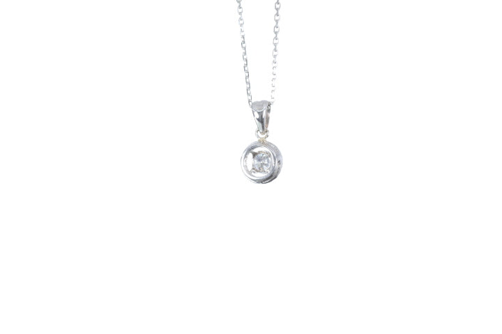 Mini Diamond Halo Pendant