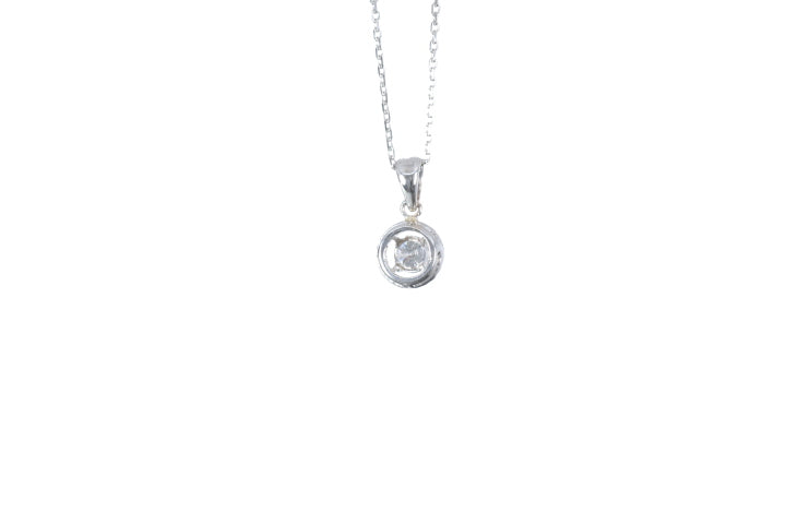 Mini Diamond Halo Pendant
