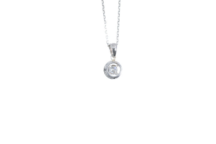 Mini Diamond Halo Pendant
