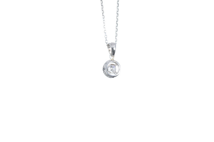 Mini Diamond Halo Pendant