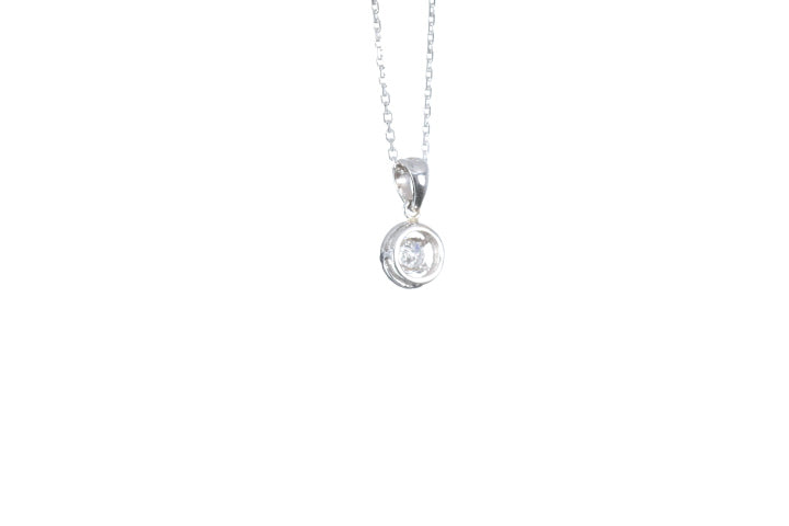 Mini Diamond Halo Pendant