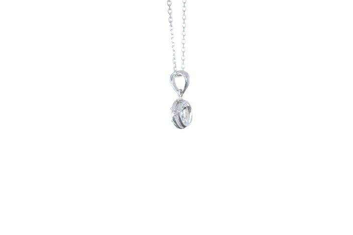 Mini Diamond Halo Pendant
