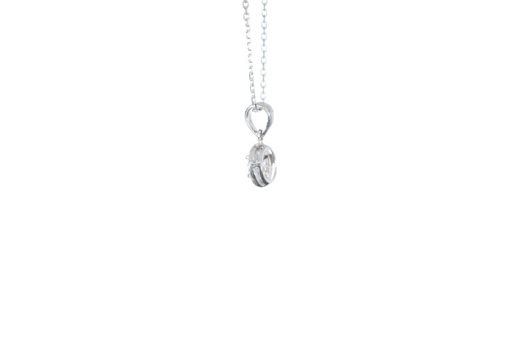 Mini Diamond Halo Pendant