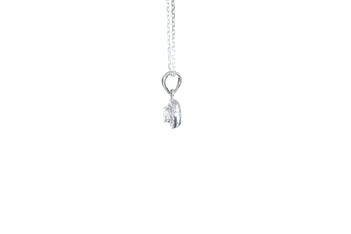 Mini Diamond Halo Pendant