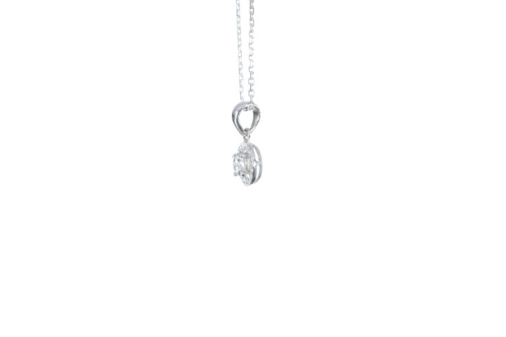 Mini Diamond Halo Pendant