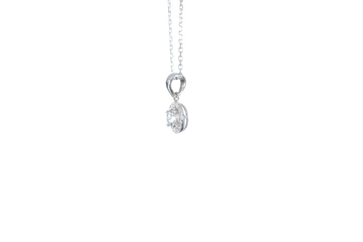 Mini Diamond Halo Pendant