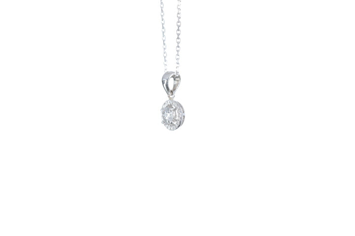 Mini Diamond Halo Pendant