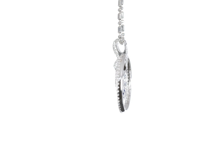 Round Sapphire Diamond Pendant