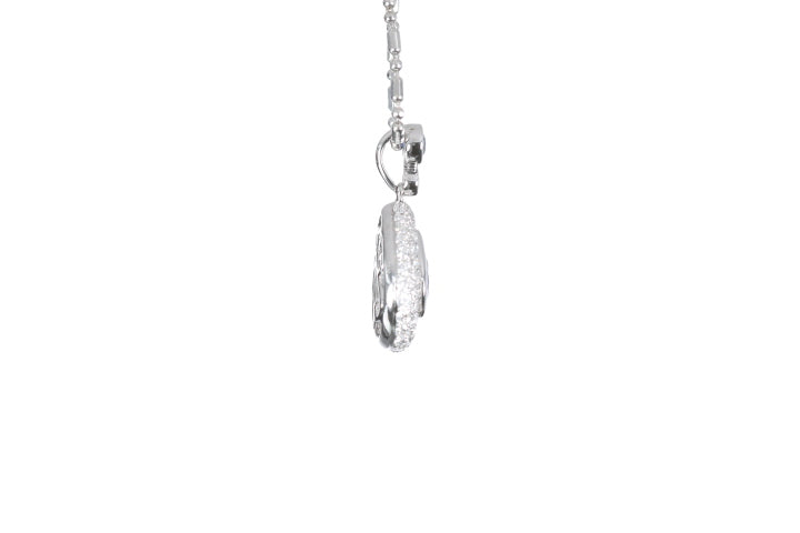 Pear Sapphire Pavé Diamond Pendant