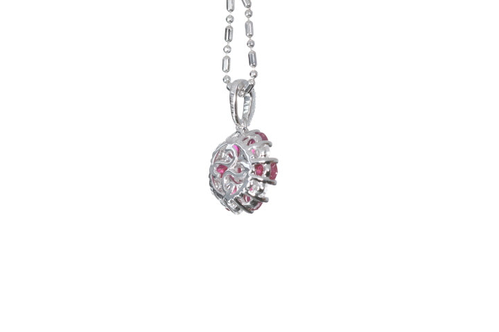 Ruby Flower Pendant