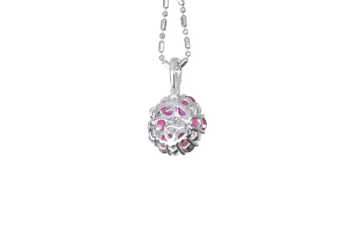 Ruby Flower Pendant