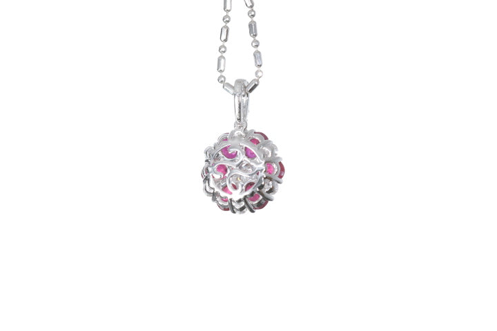 Ruby Flower Pendant