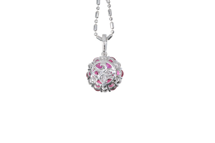 Ruby Flower Pendant