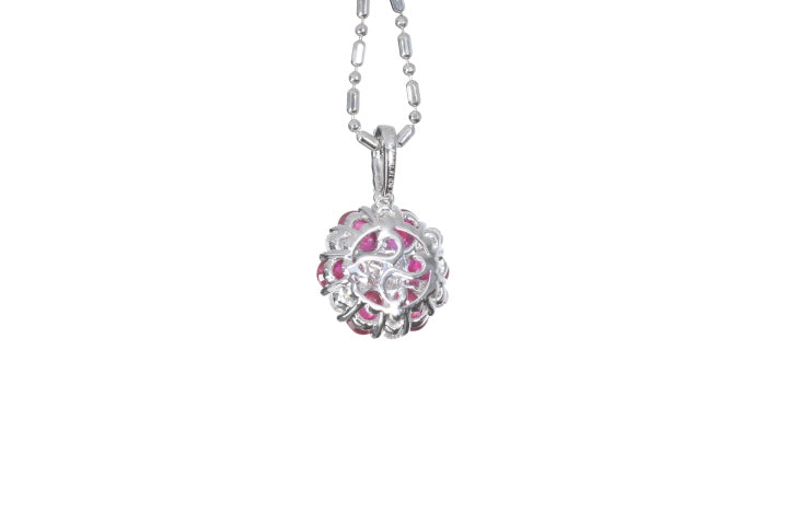 Ruby Flower Pendant