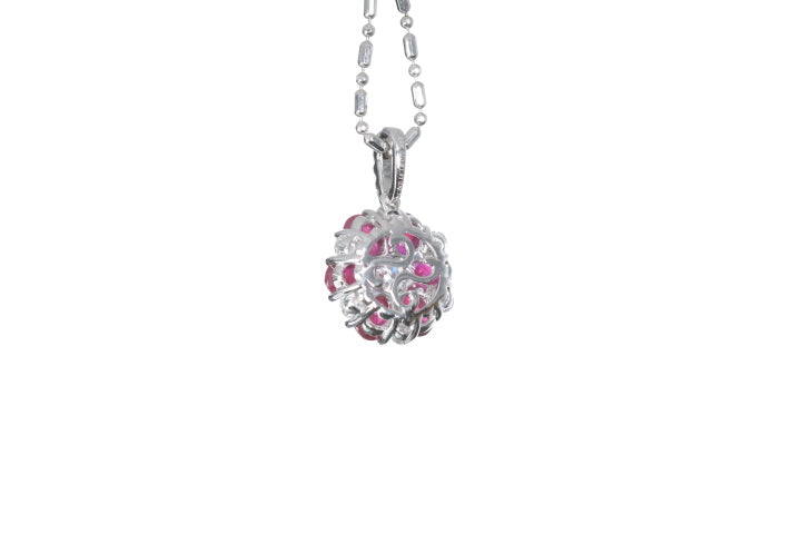 Ruby Flower Pendant