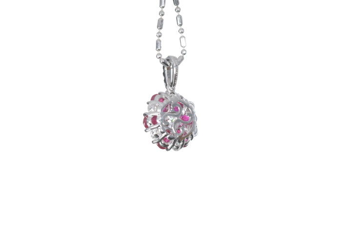 Ruby Flower Pendant