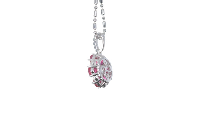 Ruby Flower Pendant