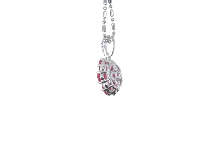 Ruby Flower Pendant