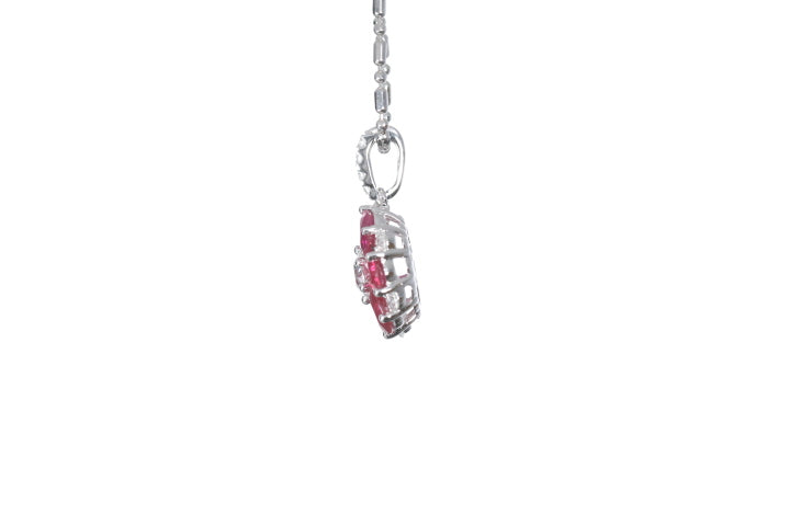 Ruby Flower Pendant