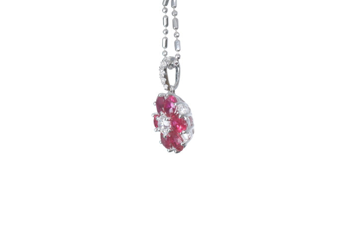 Ruby Flower Pendant