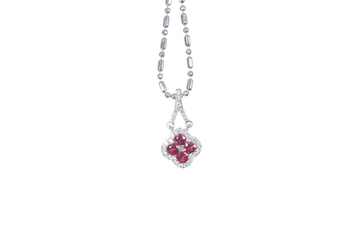 Mini Ruby and Diamond Pendant