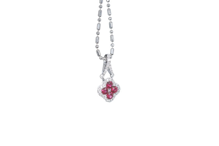 Mini Ruby and Diamond Pendant