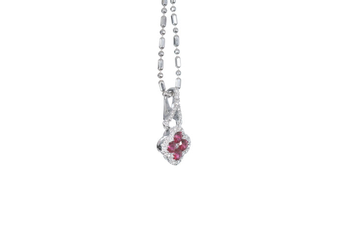 Mini Ruby and Diamond Pendant