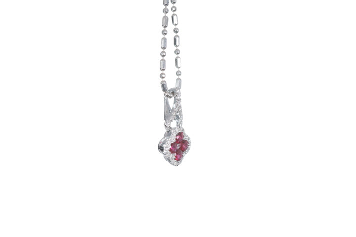Mini Ruby and Diamond Pendant