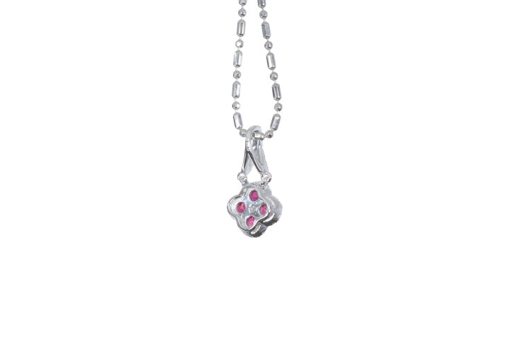 Mini Ruby and Diamond Pendant