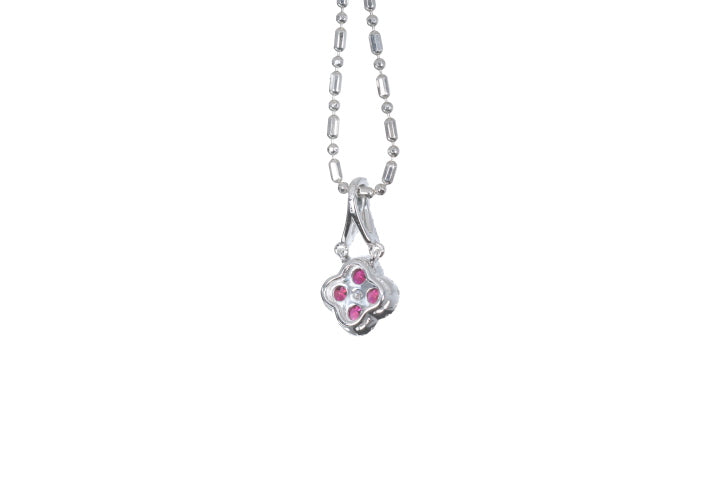 Mini Ruby and Diamond Pendant