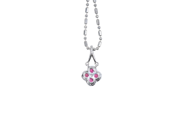 Mini Ruby and Diamond Pendant
