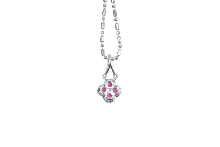 Mini Ruby and Diamond Pendant