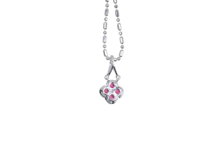 Mini Ruby and Diamond Pendant