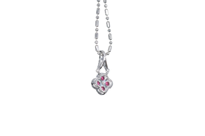 Mini Ruby and Diamond Pendant
