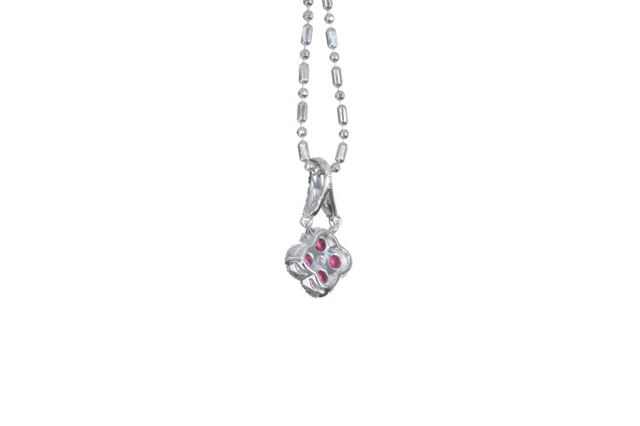 Mini Ruby and Diamond Pendant