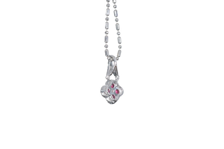 Mini Ruby and Diamond Pendant
