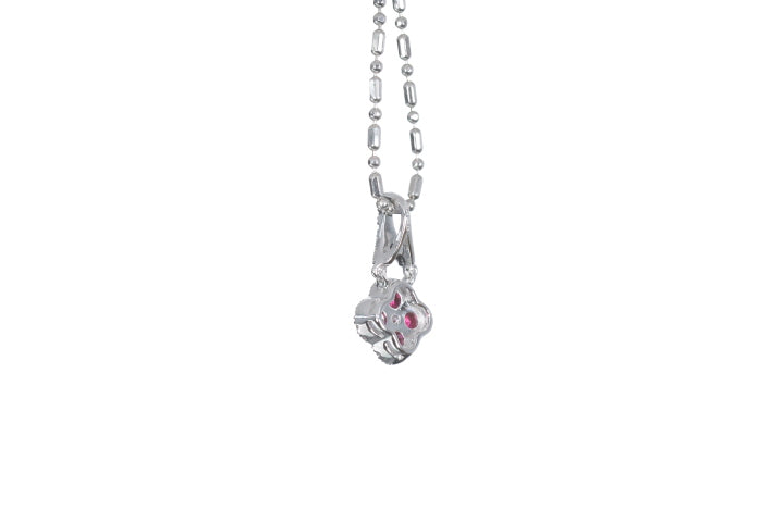 Mini Ruby and Diamond Pendant