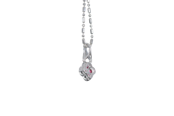 Mini Ruby and Diamond Pendant